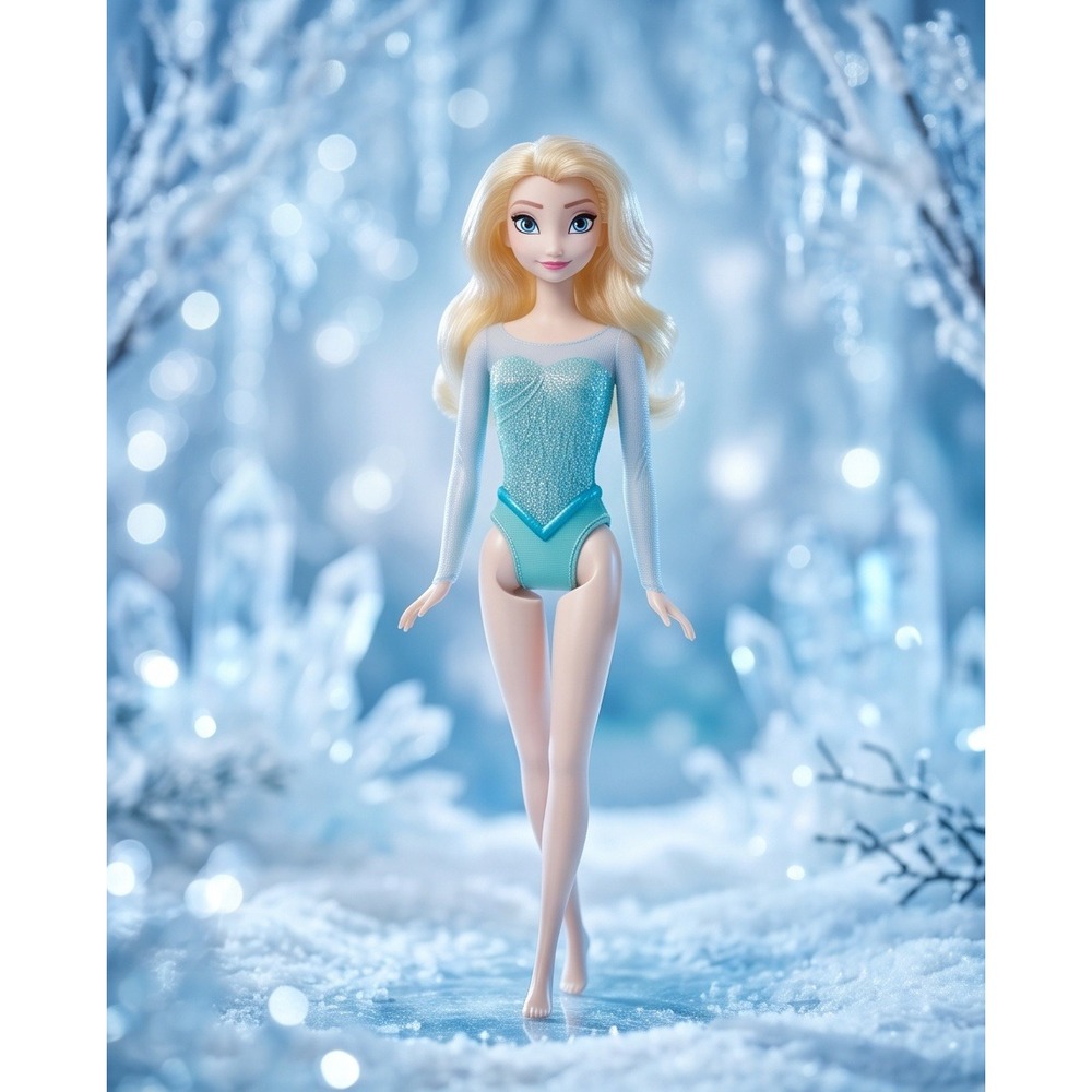 Disney Frozen Elsa Doll Mattel 2013 Blue Glitter Bodice Blonde Hair 11.5 inch